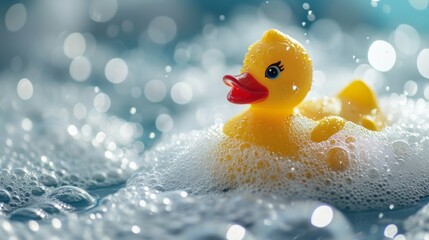 Yellow Rubber Duck Floating on Water4