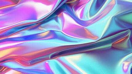 Abstract background neon holographic style. Old retro colorful foil texture. Liquid background, holographic surface