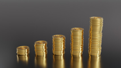 Coin chart wealth Front black