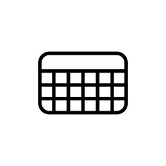 Analytical Data Grid Line Icon. Spreadsheet chart representation icon in black and white color.