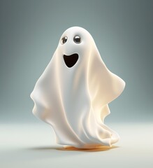 A happy ghost with a smile on its face Generative AI