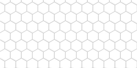 Abstract background with seamless geometric pattern . Geometry pattern hexagon. Hexagonal netting. seamless background with 3d illustration. structure futuristic white background and Embossed Hexagon.