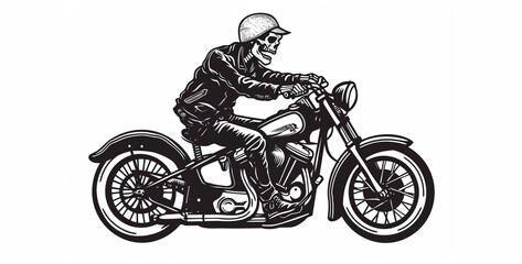 simple t shirt vector design on a white background, motorcycle on the road