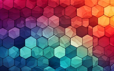 Geometric hexagonal mesh network. Abstract background.