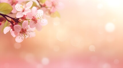 Fototapeta na wymiar Spring flowers on a background of beautiful bokeh.