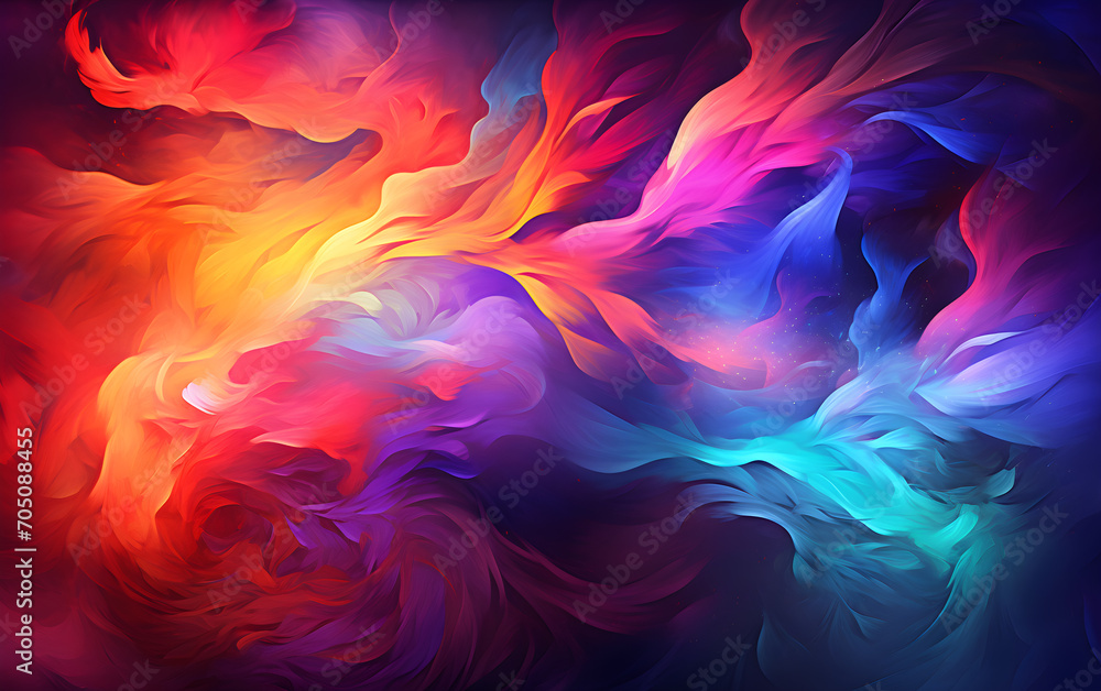 Poster abstract background with neon colors.