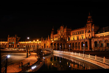 the warm night of beautiful Seville in southern Spain