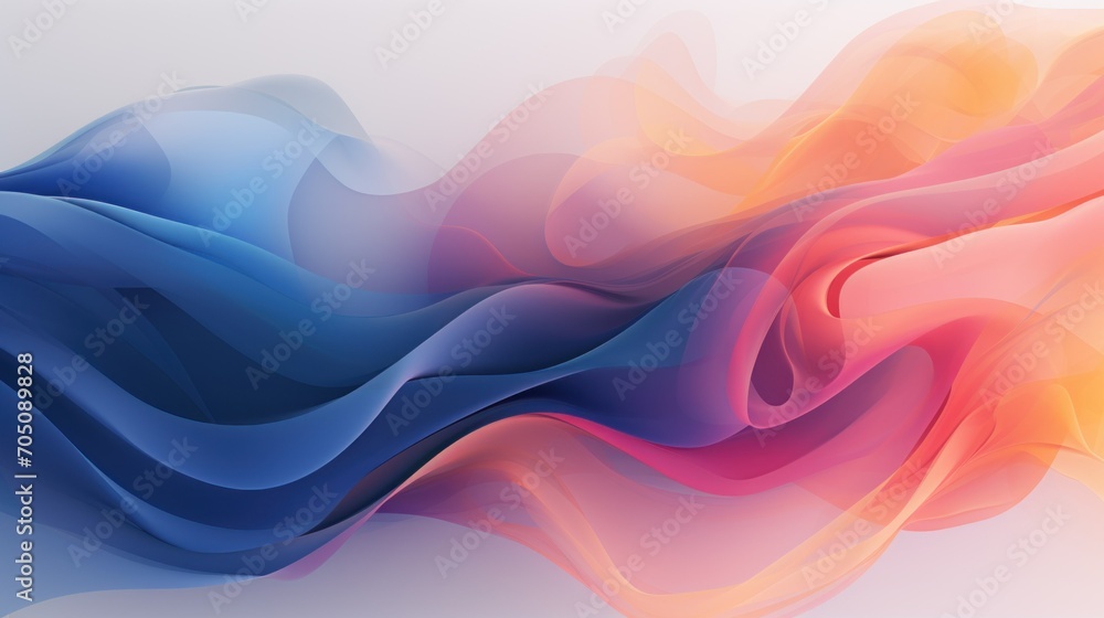 Aufkleber fluid abstract gradient digital wave background. a mesmerizing abstract background with a smooth gra