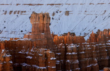 Scneic Winter Landscape in Bryce Canyon National Park Utah
