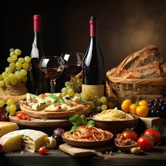 still life with wine