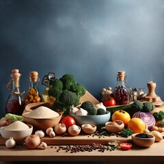 vegetables on the table