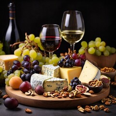 cheese and grapes