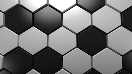 A minimalistic yet elegant background of white hexagonal cells outlined in black, forming a clean and modern geometric pattern Ai Generative