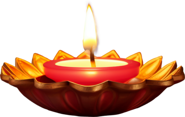 Diwali diya isolated on transparent background. PNG