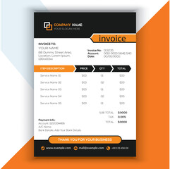 invoice template design for your company business