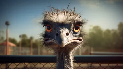 Wandaufkleber close up of an ostrich © faiz