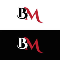 BM logo. B M design. White BM letter. BM, B M letter logo design. Initial letter BM letter logo set, linked circle uppercase monogram logo. B M letter logo vector design.	
