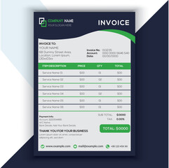 invoice template design for your company business