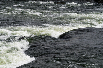 Richmond, Virginia, USA - Looking down at rapids in the James River 
