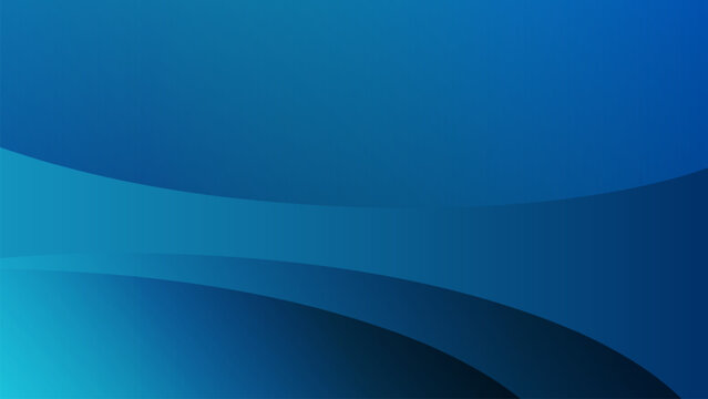 Minimal blue gradient vector background with dynamic wave shapes composition. vector illustration © BoBloob