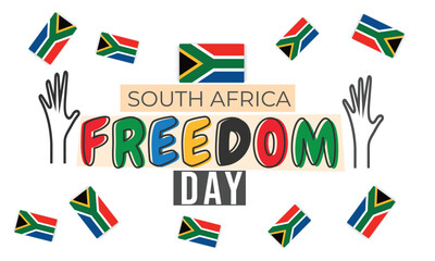 South Africa Freedom Day. background, banner, card, poster, template. Vector illustration.