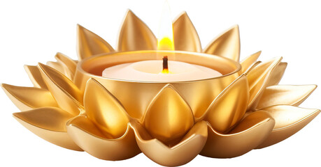 Diwali diya isolated on transparent background. PNG