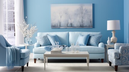 Captivating blue ambiance, a visual treat of this calming color