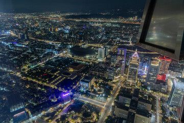 Fototapeta na wymiar Night view of Taipei city.
