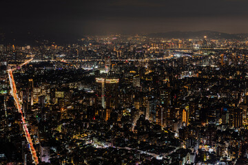 Night view of Taipei city.