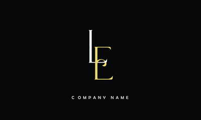 Obraz premium LE, EL, L, E Alphabets Letters Logo Monogram