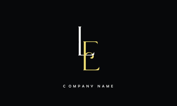 LE, EL, L, E Alphabets Letters Logo Monogram