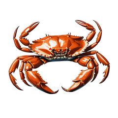 comic style illustration, Alaskan crab isolated Cut out background. ai generative