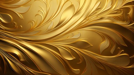 Majestic gold texture radiating richness - obrazy, fototapety, plakaty