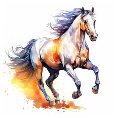 Obraz na płótnie Canvas watercolor illustration of a horse.