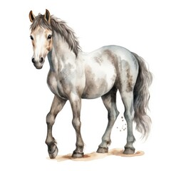 Obraz na płótnie Canvas watercolor illustration of a horse.