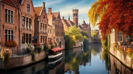 Photo sur Plexiglas Brugges canal