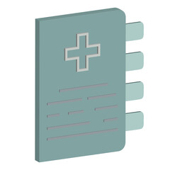 Obraz premium medical registration notebook isometric icon