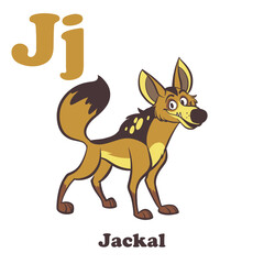 Jackal Alphabet Cartoon Character For Kids