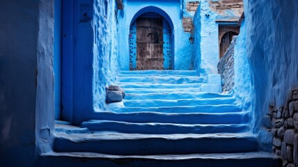 Fototapeta na wymiar Enchanting blue tones, a journey through the world of blue shades