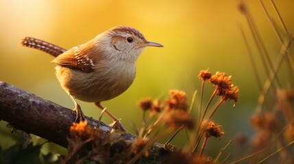 robin on a grass