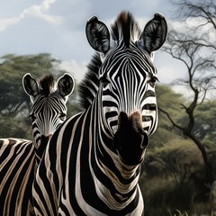 zebra at sunset