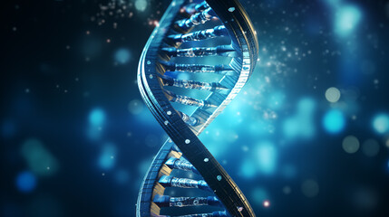 DNA molecule structure. Dna double helix. Medical and Heredity genetic health concept. Generative ai.