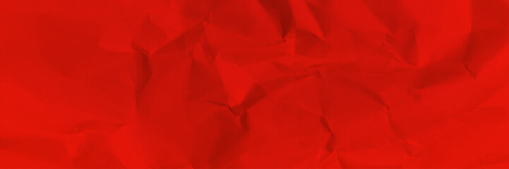 Red wrinkled paper, crumpled paper texture