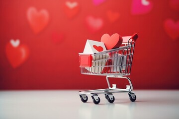 shopping carts for valentine's day, Minimalist.