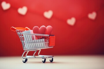 shopping carts for valentine's day, Minimalist.