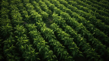 green tea plantation - obrazy, fototapety, plakaty