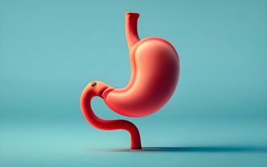 3d rendered illustration of human stomach - obrazy, fototapety, plakaty