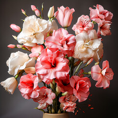 Captivating gladioli bouquet, a vibrant and elegant stock photo capturing the beauty and allure of these stunning flowers in full bloom.