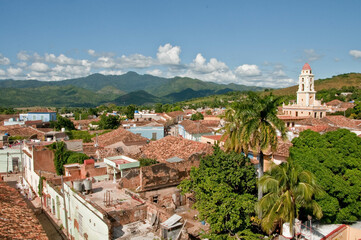 Trynidad, Kuba, widok z góry, panorama miasteczka, Karaiby