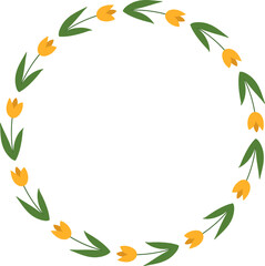 Floral wreath border vector